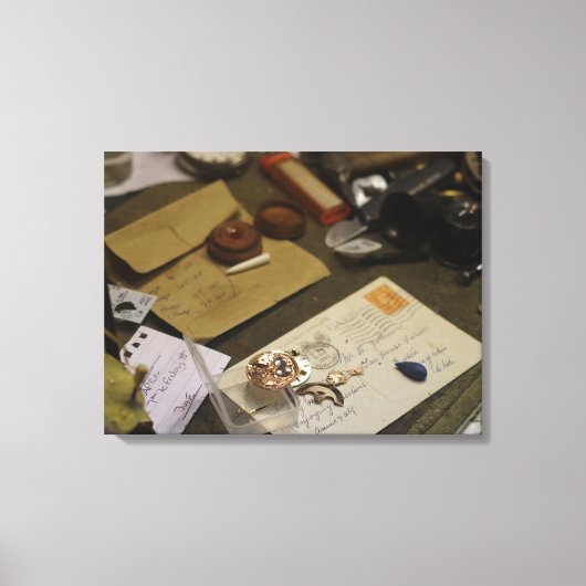 Klokkenmakerswerkplaats Canvas Afdruk (Voorkant)