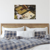 Klokkenmakerswerkplaats Canvas Afdruk (Insitu (Slaapkamer))
