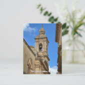 Klokkentoren in Mdina, Malta. Briefkaart (Staand voorkant)