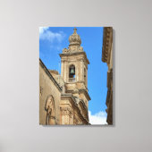 Klokkentoren in Mdina, Malta. Canvas Afdruk (Voorkant)