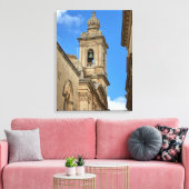 Klokkentoren in Mdina, Malta. Canvas Afdruk (Insitu (Woonkamer))