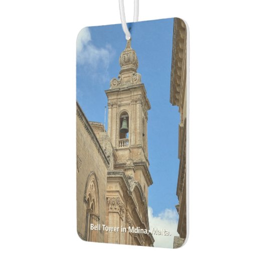 Klokkentoren in Mdina, Malta. Luchtverfrisser (Links)