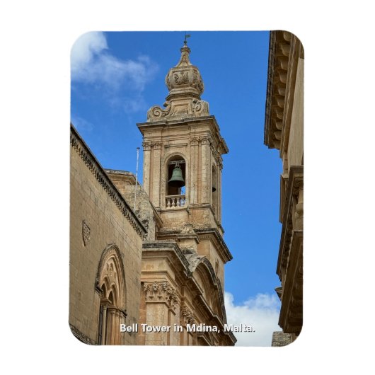 Klokkentoren in Mdina, Malta. Magneet (Verticaal)