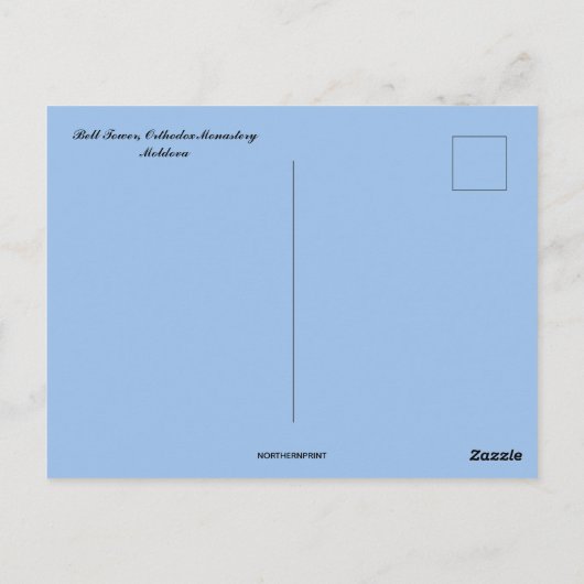 Klokkentoren Orthodox klooster Moldavië Briefkaart (Achterkant)
