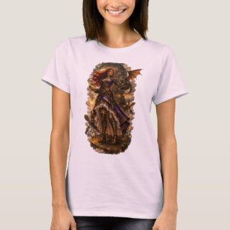 Klokkentoren Prinses en Mechanische Draak Steampun T-shirt