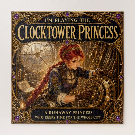 Klokkentoren Prinses Steampunk Rolspel Heldin Legpuzzel (Verticaal)
