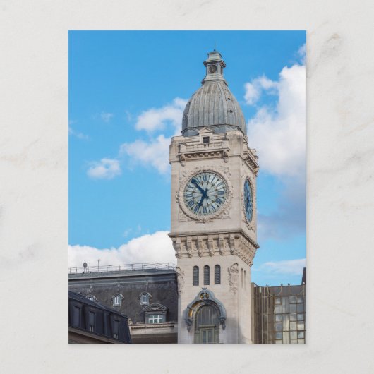 Klokkentoren van het Gare de Lyon in Parijs Briefkaart (Voorkant)