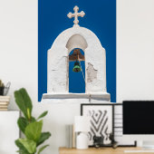 Klokkentoren van Mykonos Poster (Thuiskantoor)