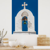 Klokkentoren van Mykonos Poster (Keuken)