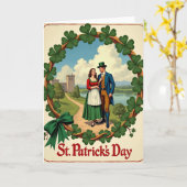 Klokkerkoord St. Patricks Dag Kaart (Gele Bloem)