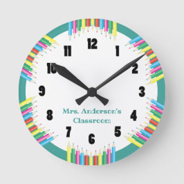 Klokkleuren klaslokaal ronde klok