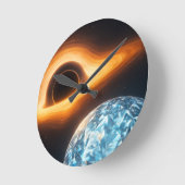 klokklok met zwart gat ronde klok (Hoek)