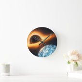 klokklok met zwart gat ronde klok (Huis)