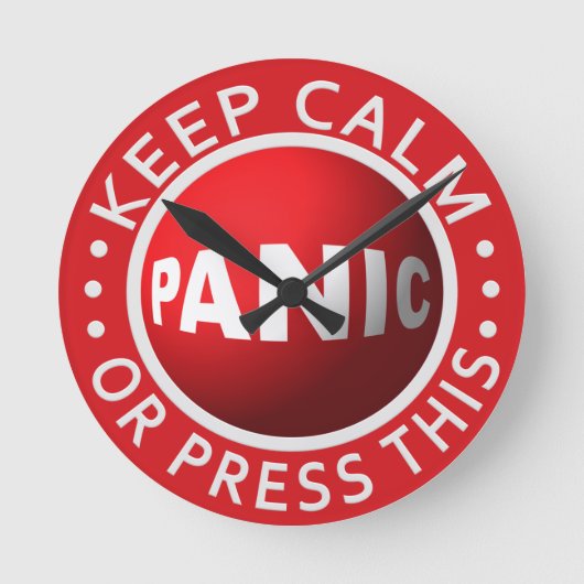 Klokklok voor panische Button Ronde Klok (Voorkant)