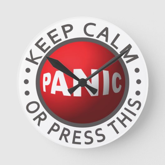 Klokklok voor panische Button Ronde Klok (Voorkant)