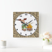 Klokklokklok voor losse cartoons vierkante klok (Huis)