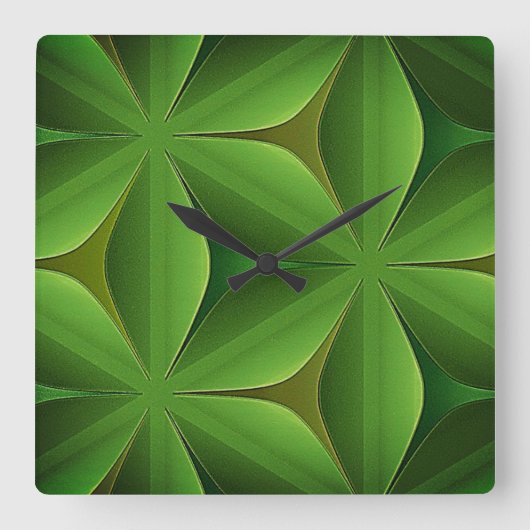 KLOKKUNST EN DESIGN VIERKANTE KLOK (Voorkant)