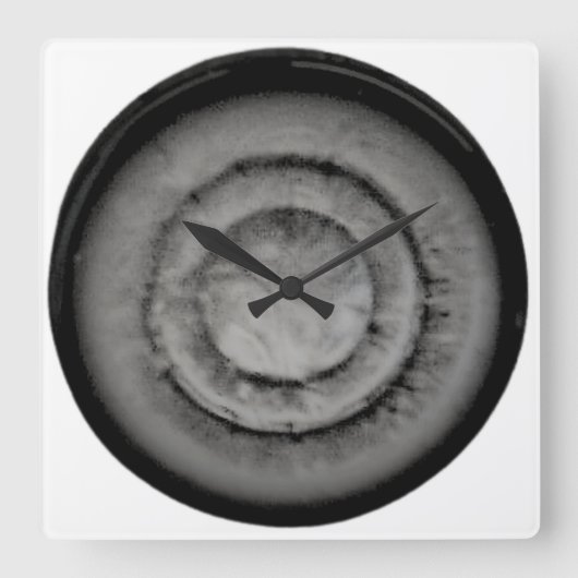 KLOKKUNST EN DESIGN VIERKANTE KLOK (Voorkant)