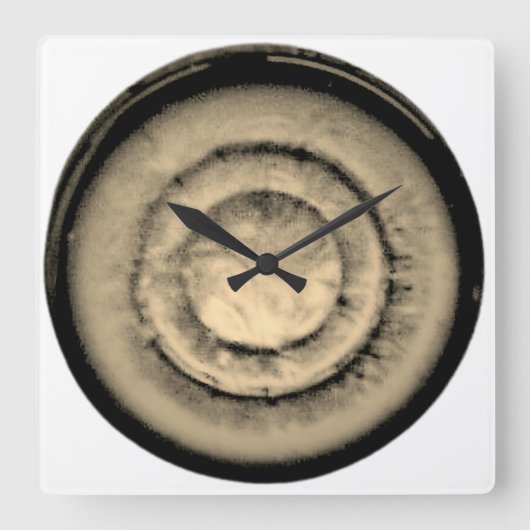 KLOKKUNST EN DESIGN VIERKANTE KLOK (Voorkant)