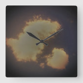 KLOKKUNST EN DESIGN VIERKANTE KLOK (Voorkant)