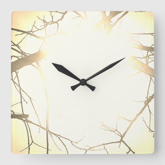 KLOKKUNST EN DESIGN VIERKANTE KLOK (Voorkant)