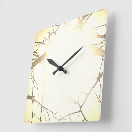 KLOKKUNST EN DESIGN VIERKANTE KLOK (Hoek)