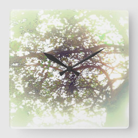 KLOKKUNST EN DESIGN VIERKANTE KLOK (Voorkant)