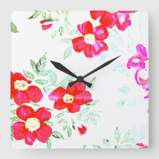 KLOKKUNST EN DESIGN VIERKANTE KLOK (Voorkant)