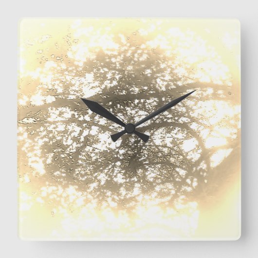 KLOKKUNST EN DESIGN VIERKANTE KLOK (Voorkant)