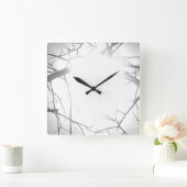 KLOKKUNST EN DESIGN VIERKANTE KLOK (Huis)