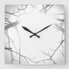 KLOKKUNST EN DESIGN VIERKANTE KLOK