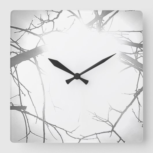 KLOKKUNST EN DESIGN VIERKANTE KLOK (Voorkant)