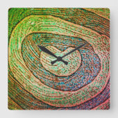 KLOKKUNST EN DESIGN VIERKANTE KLOK (Voorkant)