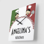 Klokkussen op het kaasplein vierkante klok (Hoek)