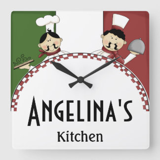 Klokkussen op het kaasplein vierkante klok