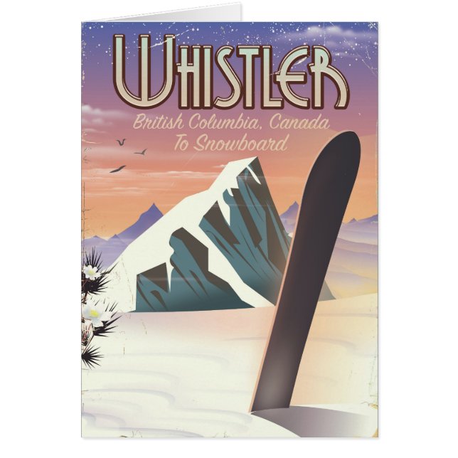Klokler British Columbia snowboarding poster (Voorkant)