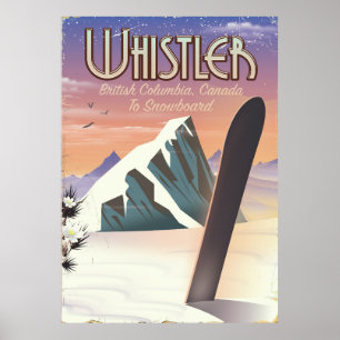 Klokler British Columbia snowboarding poster
