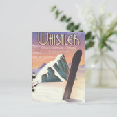 Klokler British Columbia snowboarding poster Briefkaart (Staand voorkant)