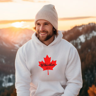 Klokler Canada 1975 Red Maple Leaf Color Hoodie