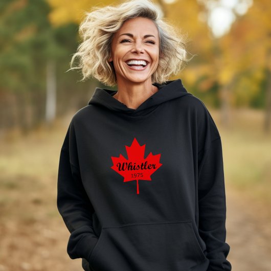 Klokler Canada 1975 Red Maple Leaf Color Hoodie