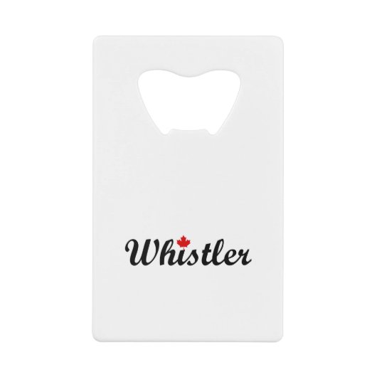 Klokler Canada Script Text Small Maple Leaf Creditkaart Flessenopener (Voorkant)