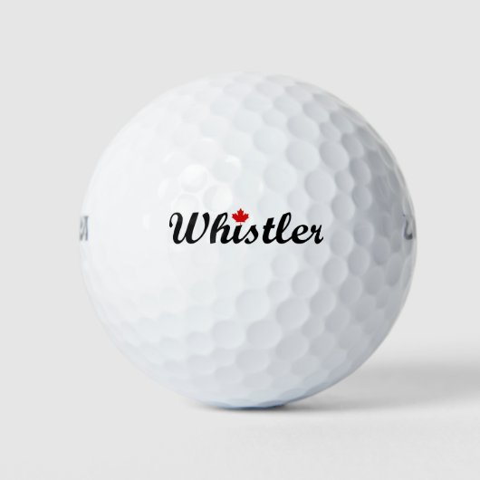 Klokler Canada Script Text Small Maple Leaf Golfballen (Voorkant)