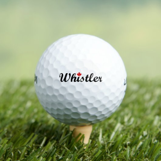 Klokler Canada Script Text Small Maple Leaf Golfballen (Insitu Shirt)