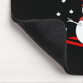 Klokler Canada Snowman met Maple Leaf Snow Color Muismat (Hoek)