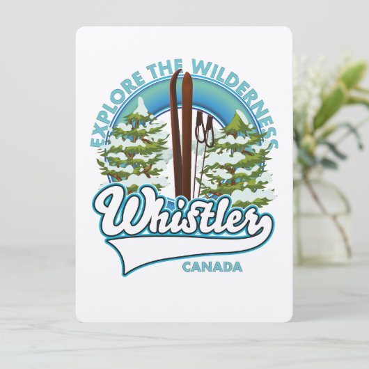 Klokler Canada, verken de wildernis, ski logo (Staand voorkant)