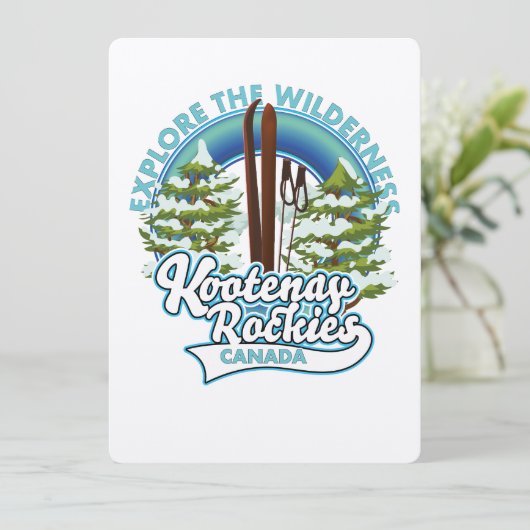 Klokler Canada, verken de wildernis, ski logo (Staand voorkant)