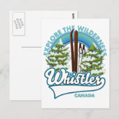 Klokler Canada, verken de wildernis, ski logo Briefkaart (Voorkant / Achterkant)