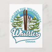 Klokler Canada, verken de wildernis, ski logo Briefkaart (Voorkant)