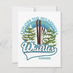 Klokler Canada, verken de wildernis, ski logo Kaart