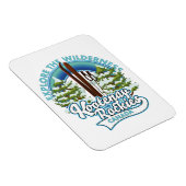 Klokler Canada, verken de wildernis, ski logo M Magneet (Rechterzijde)